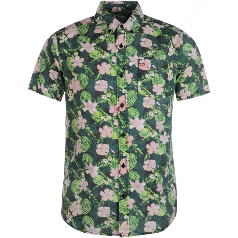 Ocean Pacific All Over Print Casual Shirt Mens, green floral
