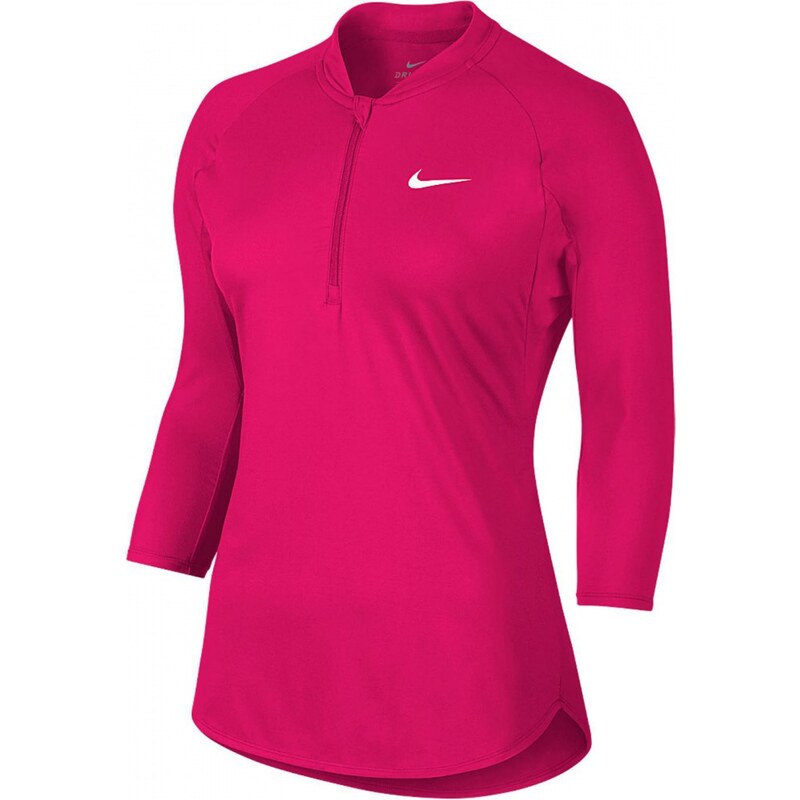Nike Dri Fit Quarter Zip Top Ladies, pink/white