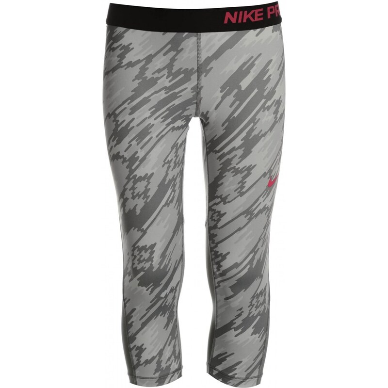 Nike Pro Graphic Training Capri Pants Junior Girls, grey/pink