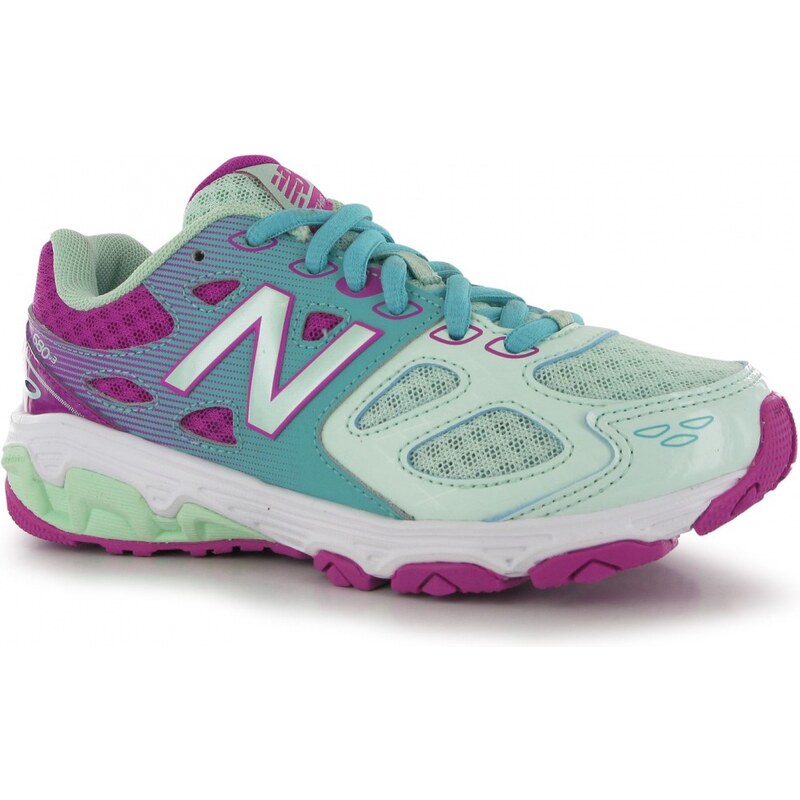 New Balance KJ 680 v3 Girls Running Shoes, mint/pink