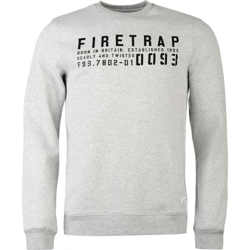 Firetrap Salva Crew Sweater, grey marl