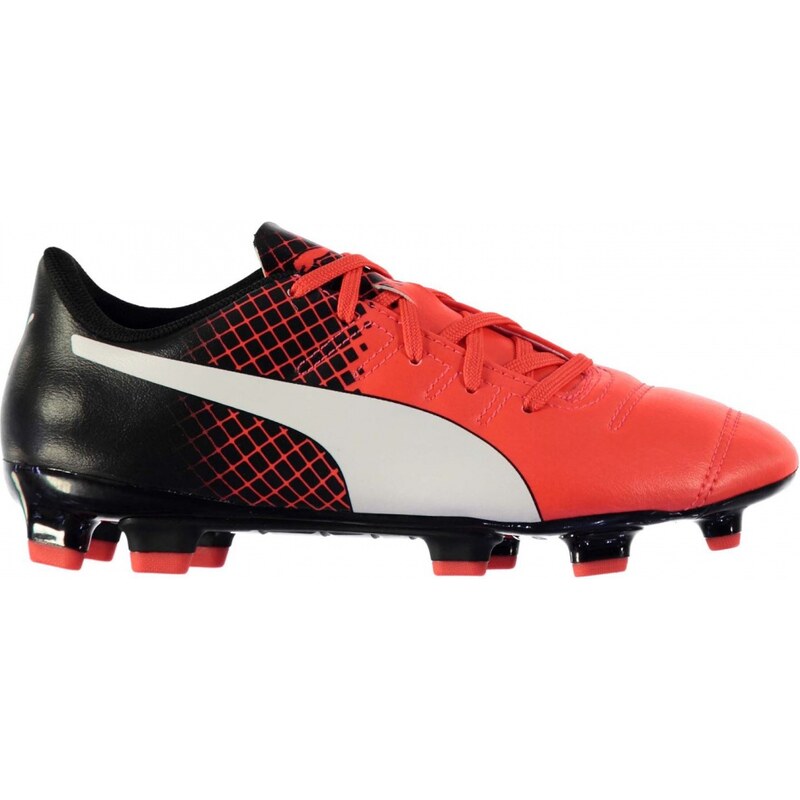 Puma Evo Power 4.3 FG Football Boots Junior Boys, red/black