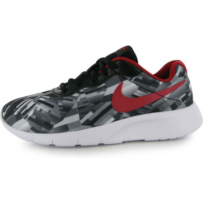Nike Tanjun Print Junior Trainers, grey/red
