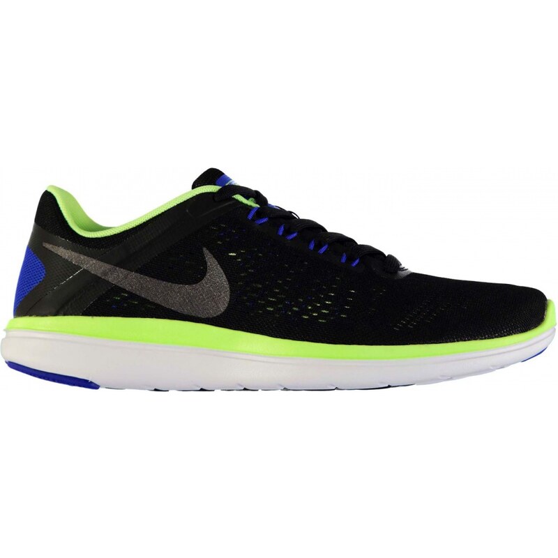 Nike Flex 2016 RN Running Shoes Mens, black/grey/grn
