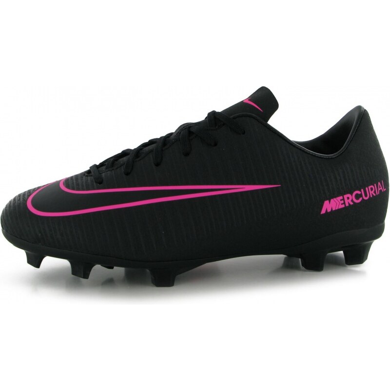 Nike Mercurial Vapour FG Childrens Football Boots, black/pink