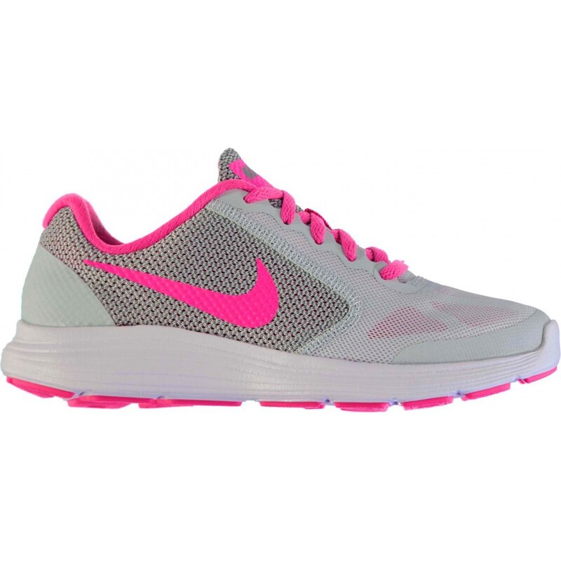 Nike Revolution 3 Junior Girls Trainers, grey/pink