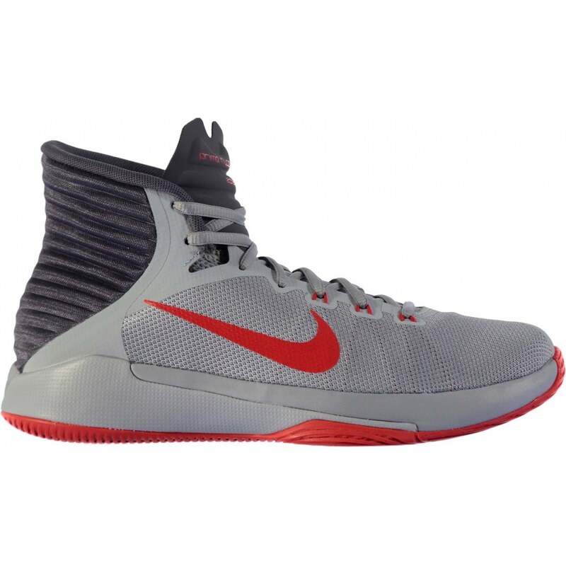 Nike Prime Hype DF Basketball Trainers Mens, grey/red