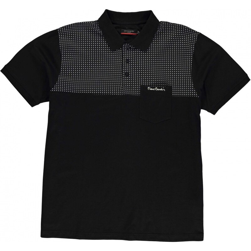 Pierre Cardin XL Panel Polo Shirt Mens, black