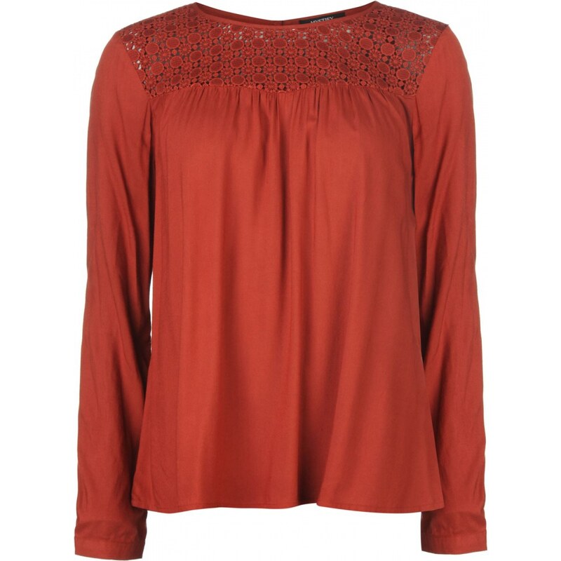 Mystify Lace Top Blouse Ladies, rust