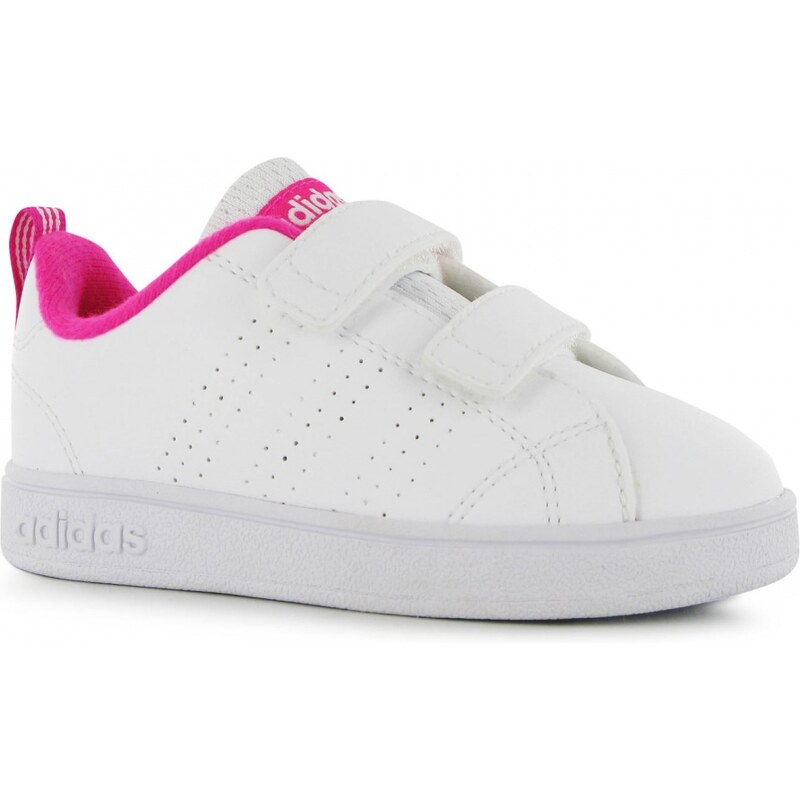 Adidas Advantage Clean Infants Trainers, white/shockpink