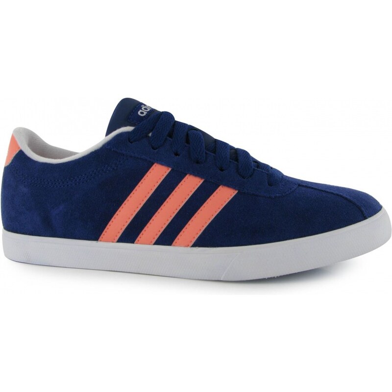 Adidas Court Set Suede Ladies Trainers, navyink/sunglow