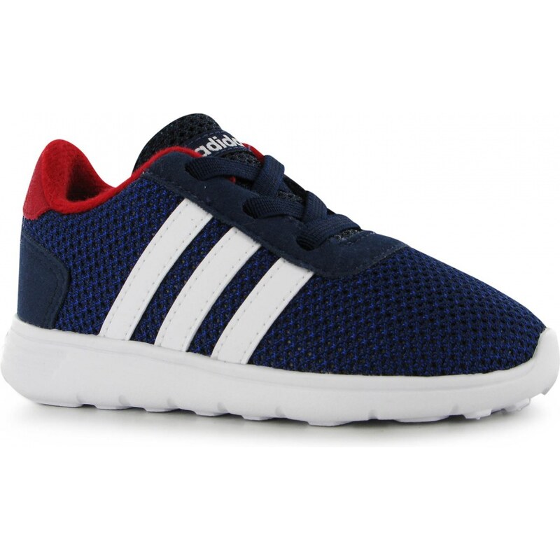 Adidas LiteRacer Infant Boys Trainers, navy/wht/red