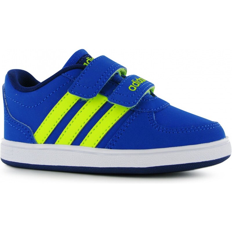 Adidas Hoops CF Nubuck Infants Trainers, blue/solyellow