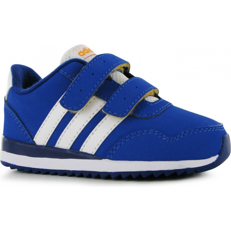 Adidas Jogger Nubuck CF Infant Boys Trainers, blu/wht/solgold