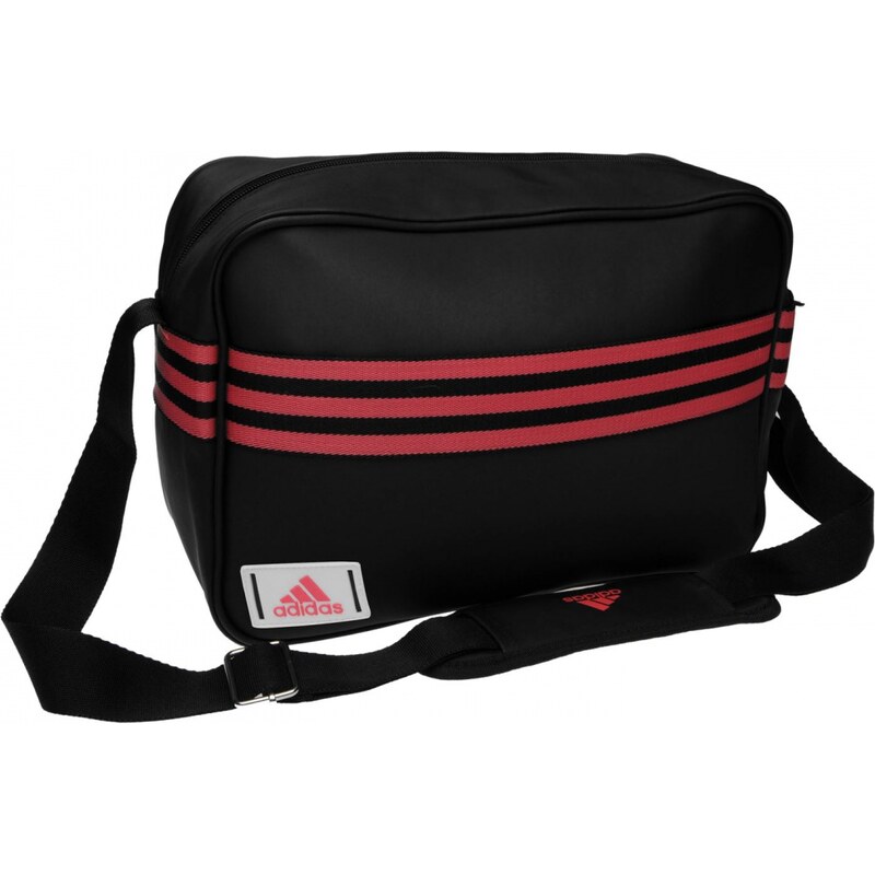 Adidas Enamel Messenger Bag Small, black/pink