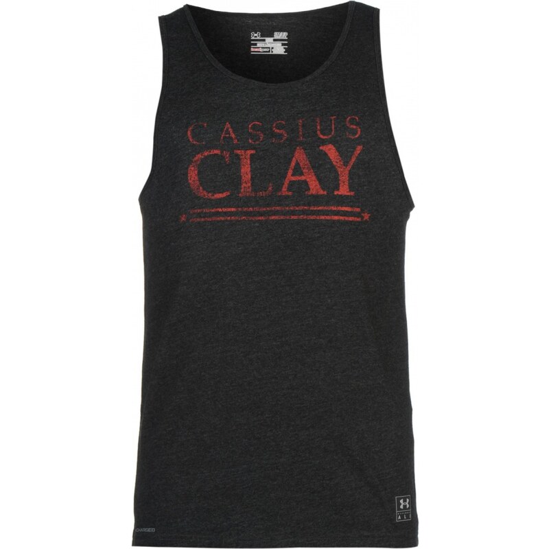 Under Armour Cassius Clay America Tank Top Mens, charcoal/red