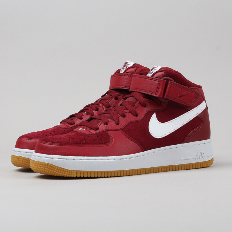 Nike Air Force 1 Mid '07 team red / white - gum light brown