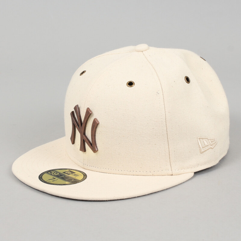 New Era 5950 Crafted MLB Metal NY krémová