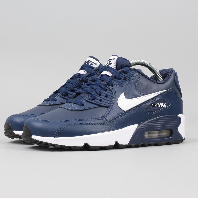 Nike Air Max 90 Leather (GS) midnight navy / white - black