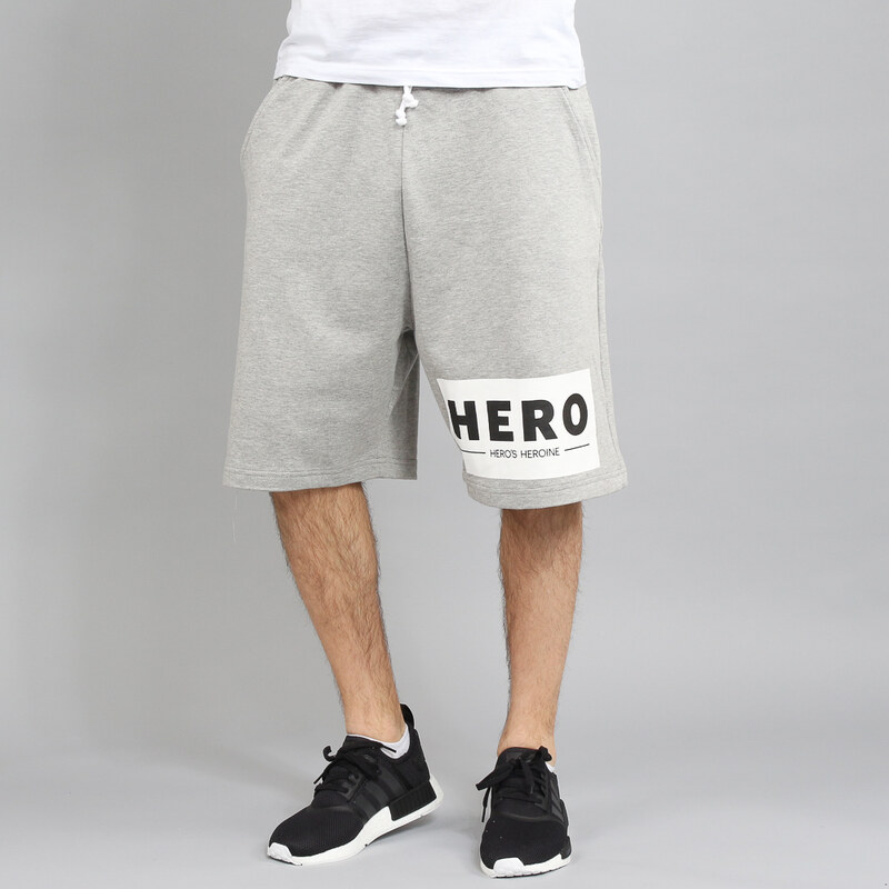 Hero's Heroine Hero Block Shorts melange šedé