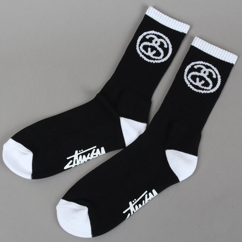 Stussy SS Link Socks černé / bílé