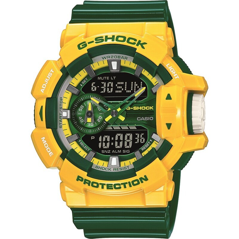 Casio G-Shock GA 400CS-9AER žluté / zelené