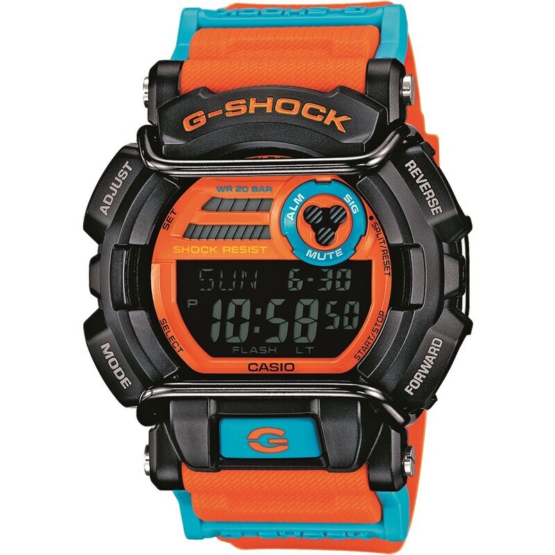 Casio G-Shock GD 400DN-4ER černé / oranžové / tyrkysové