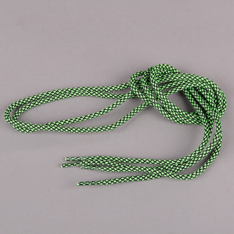 MD Tube Laces Rope Multi černé / neon zelené