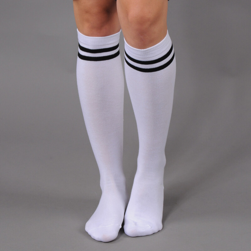 Urban Classics Ladies College Socks bílé / černé