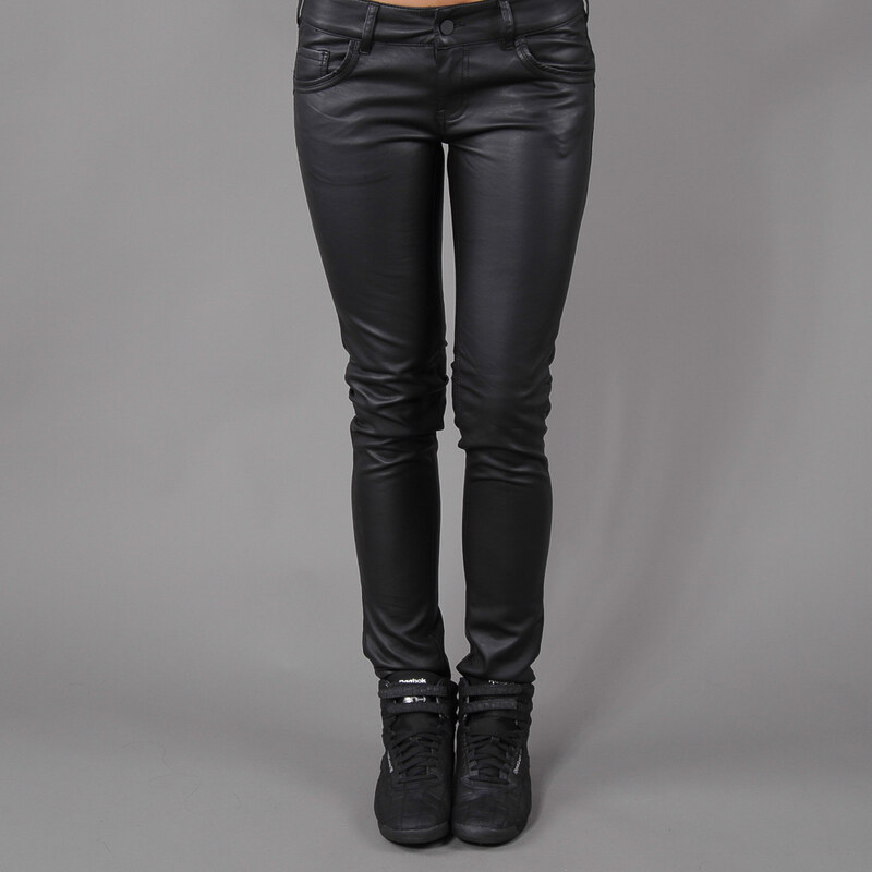 Urban Classics Ladies Leather Imitation Pants černé