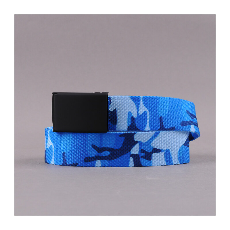 MD Printed Woven Belt camo modrý