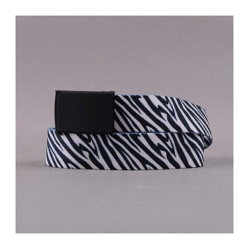 MD Printed Woven Belt Zebra bílý / černý
