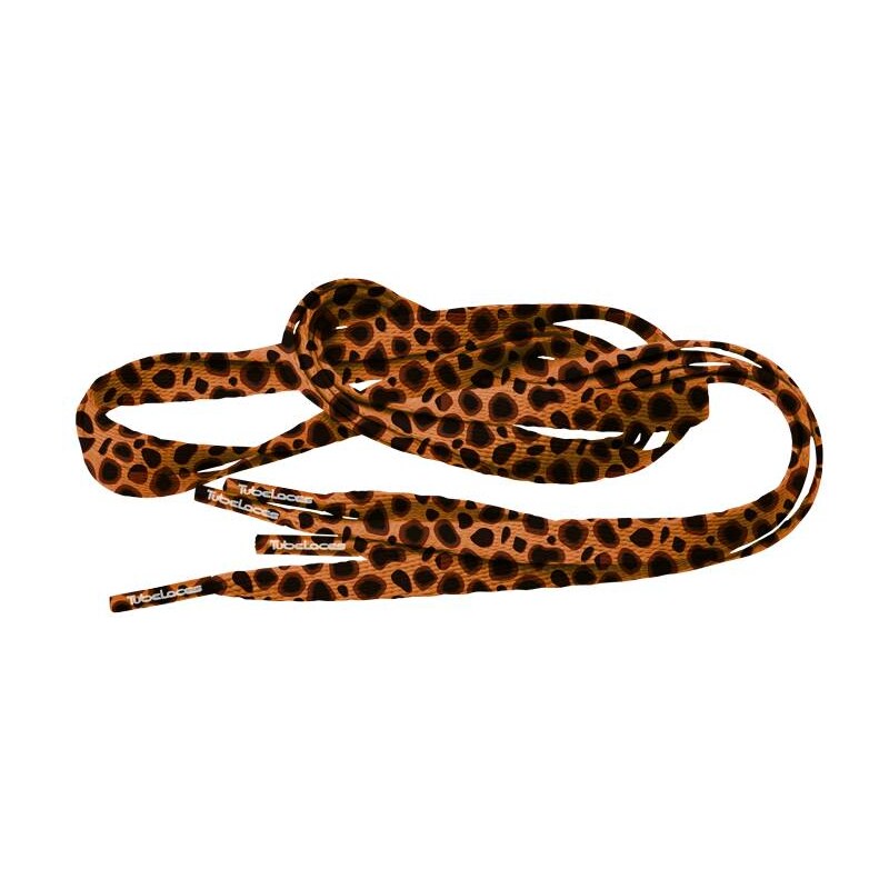 MD Tube Laces Special Flat 140 Cheetah oranžové / hnědé