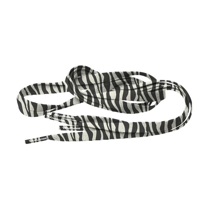 MD Tube Laces Special Flat 140 Zebra bílé / černé