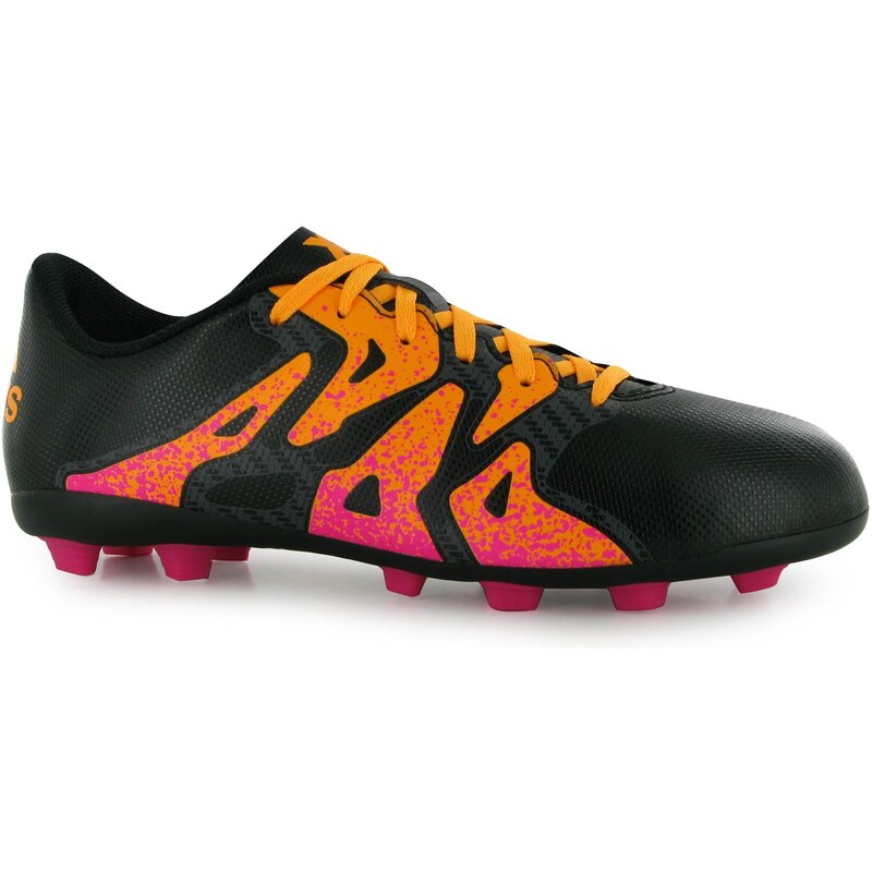 Adidas X 15.4 Childrens FG Footbal Boots, black/shockpink