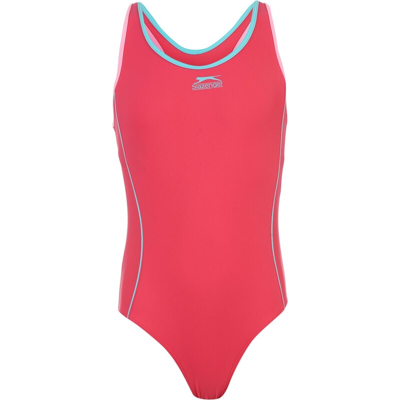 Slazenger Basic Swimming Suit dětské Girls Cosmo/Candy/Blu