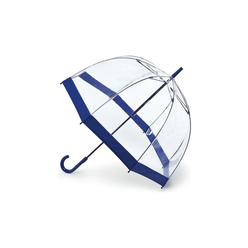 Průhledný deštník fulton BIRDCAGE-1 - FLORENCE tm. modrý