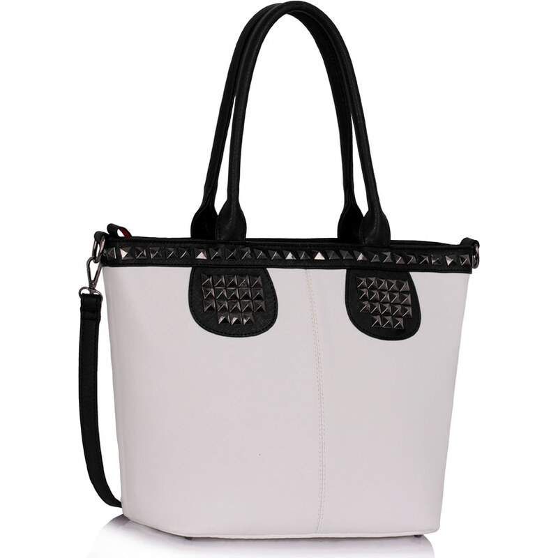 LS fashion LS dámská kabelka 344 černo-bílá