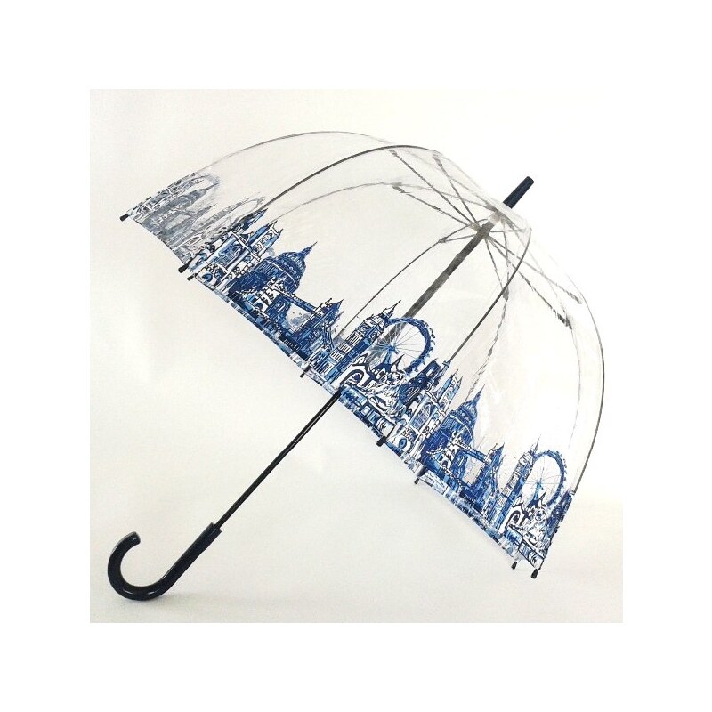Fulton dámský průhledný holový deštník Birdcage-2 LONDON ICONS