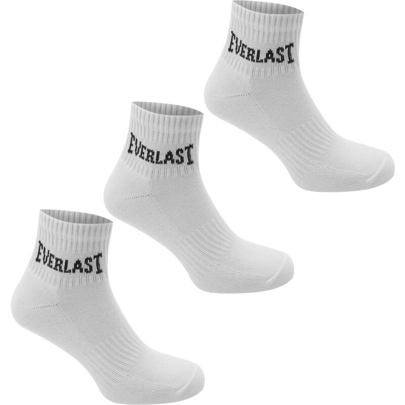 Everlast Quarter Sock 3 Pack White