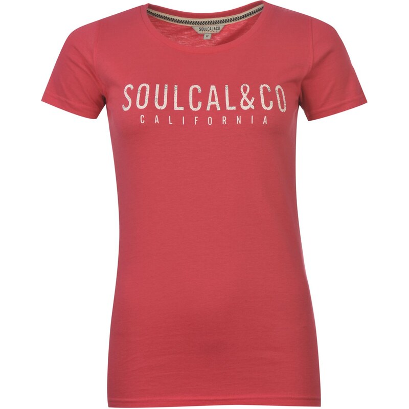 Triko SoulCal Emblem Logo T Shirt Pink Rouge