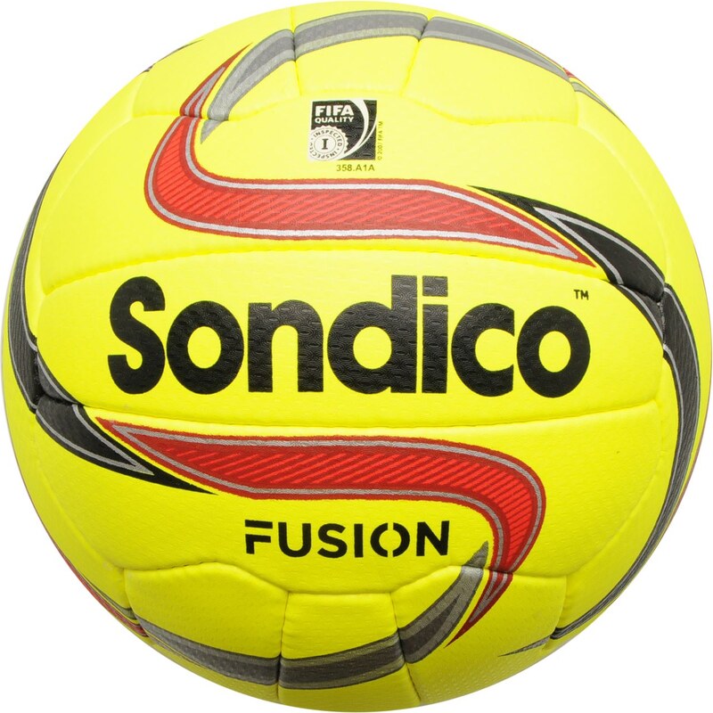 Sondico Fusion FIFA Inspected Hi Vis Football, yellow/red