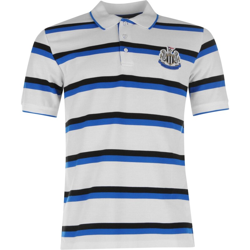 Polokošile pánská NUFC Stripe Polo White/Blk/Royal