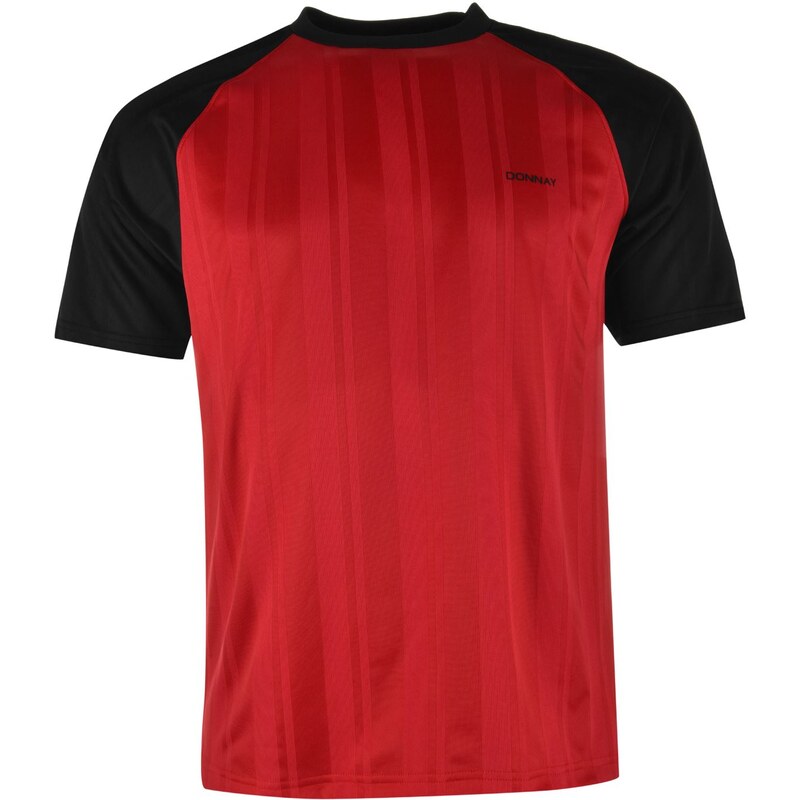 Sportovní tričko Donnay Poly dět. červená/černá