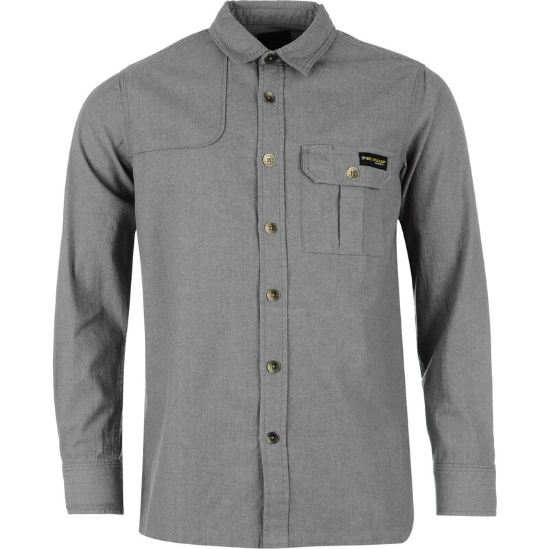 Košile pánská Dunlop Denim Shirt Grey Denim