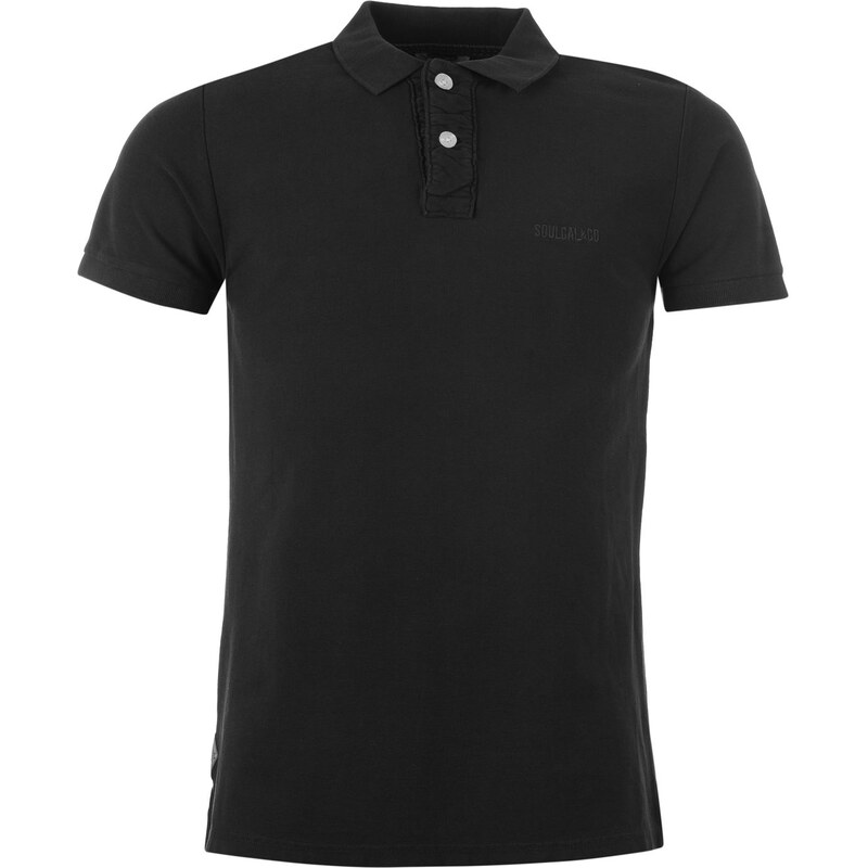 Polokošile pánská SoulCal Pique Polo Shirt Washed Black