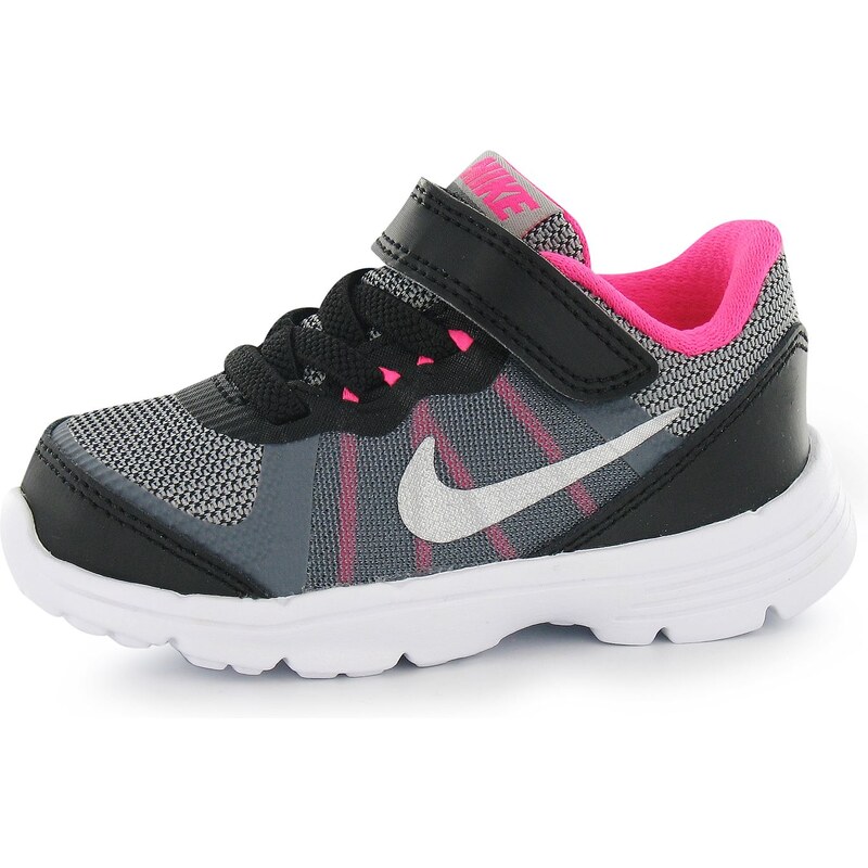 Nike Fusion X Infant Girls Running Shoes, black/silv/pink
