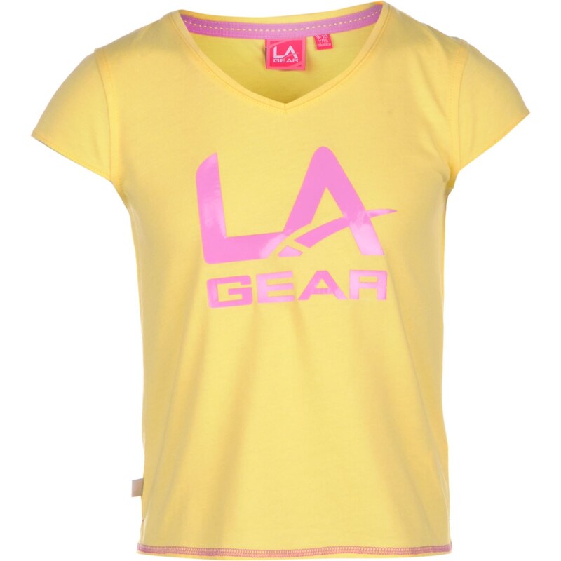 Tričko LA Gear Large Logo V Neck dět. oranžová