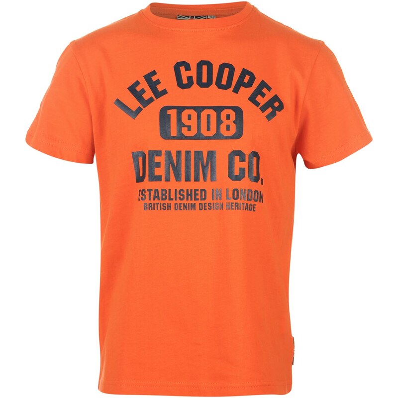 Tričko Lee Cooper Crew dět. oranžová
