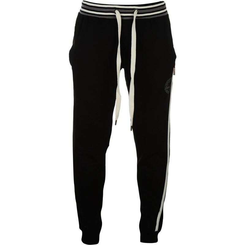 Lee Cooper Logo Closed Hem pánské Joggers Black